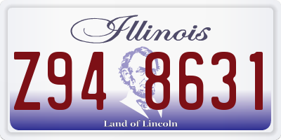 IL license plate Z948631