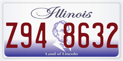 IL license plate Z948632