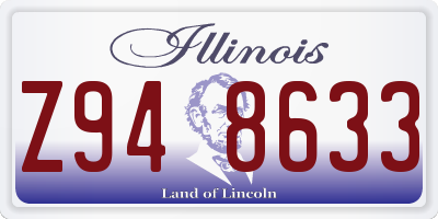 IL license plate Z948633