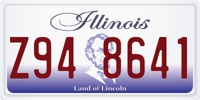IL license plate Z948641