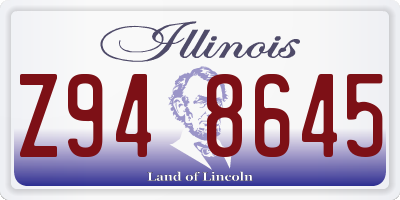 IL license plate Z948645