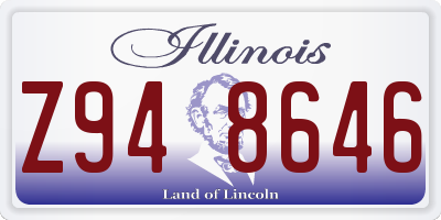 IL license plate Z948646