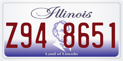 IL license plate Z948651