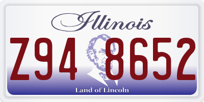 IL license plate Z948652