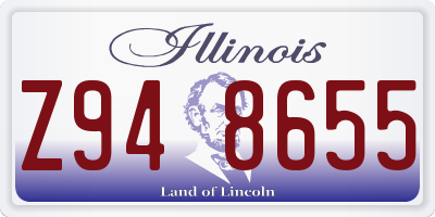 IL license plate Z948655
