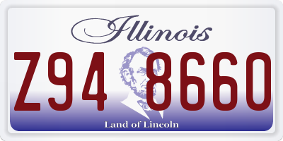 IL license plate Z948660