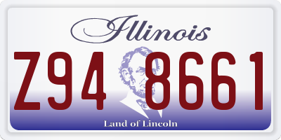 IL license plate Z948661