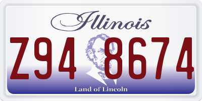 IL license plate Z948674