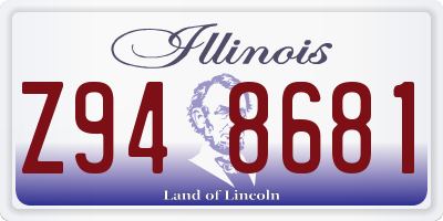 IL license plate Z948681