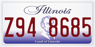 IL license plate Z948685