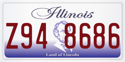 IL license plate Z948686