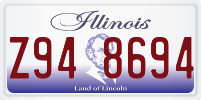 IL license plate Z948694