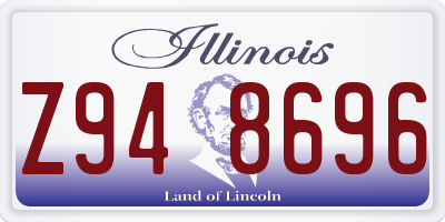 IL license plate Z948696