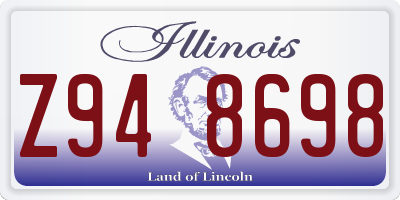 IL license plate Z948698