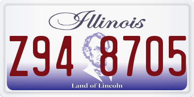 IL license plate Z948705