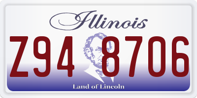 IL license plate Z948706