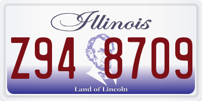 IL license plate Z948709