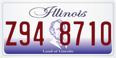 IL license plate Z948710