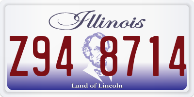 IL license plate Z948714