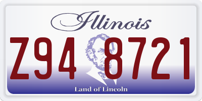 IL license plate Z948721