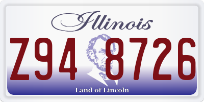 IL license plate Z948726
