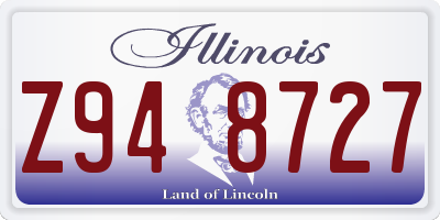 IL license plate Z948727