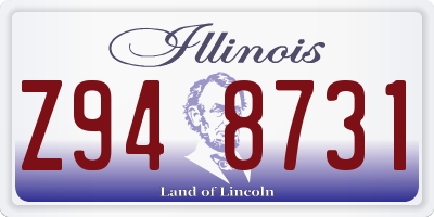 IL license plate Z948731