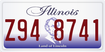 IL license plate Z948741