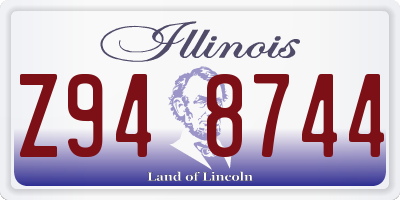IL license plate Z948744