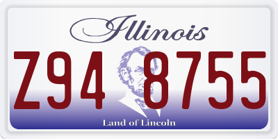 IL license plate Z948755