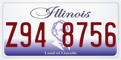 IL license plate Z948756