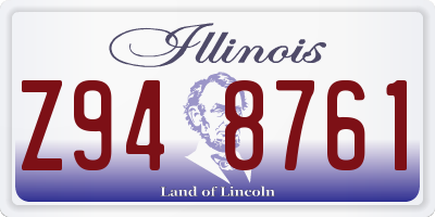 IL license plate Z948761
