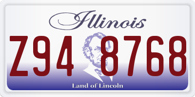 IL license plate Z948768