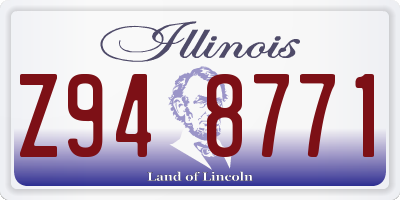 IL license plate Z948771