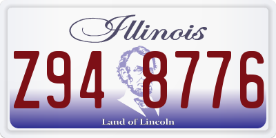 IL license plate Z948776