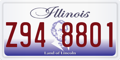 IL license plate Z948801