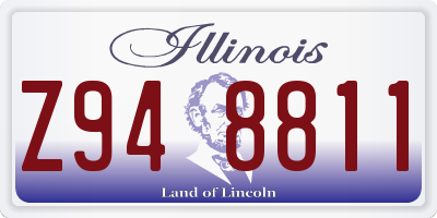 IL license plate Z948811