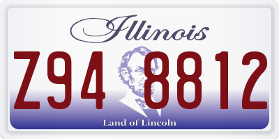 IL license plate Z948812