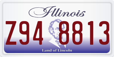 IL license plate Z948813