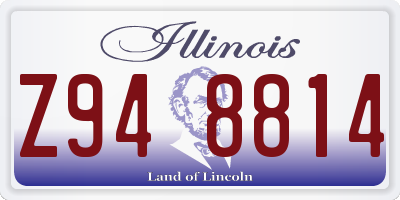 IL license plate Z948814