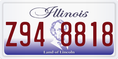 IL license plate Z948818