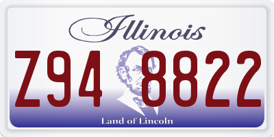 IL license plate Z948822