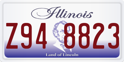 IL license plate Z948823
