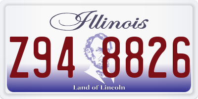 IL license plate Z948826
