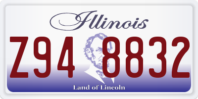 IL license plate Z948832