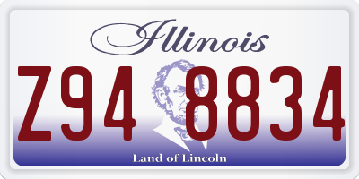 IL license plate Z948834