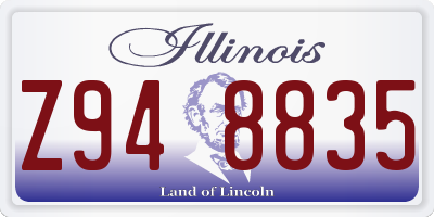 IL license plate Z948835