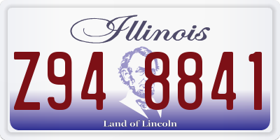 IL license plate Z948841