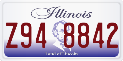 IL license plate Z948842