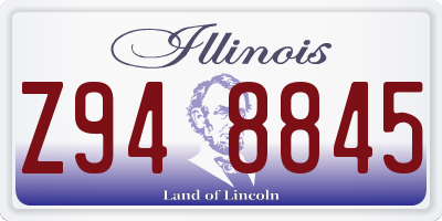 IL license plate Z948845
